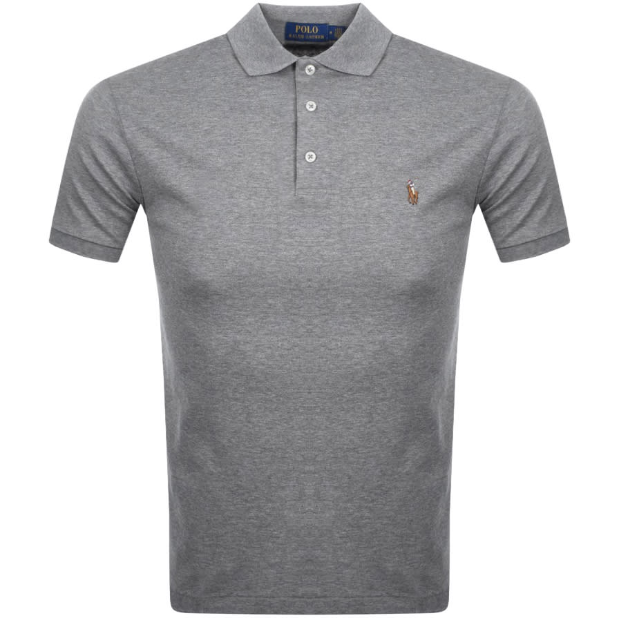Alternative Image for ProductRalph Lauren Slim Fit Polo T Shirt Grey1